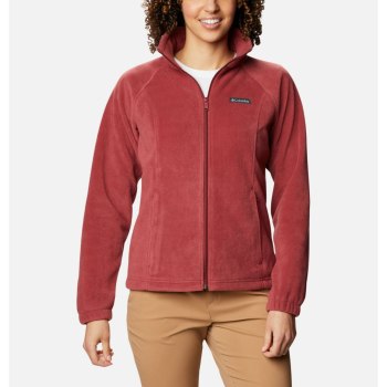 Columbia Benton Springs Full Zip Fleece, Chamarras Rojos Para Mujer | 759421-MCO